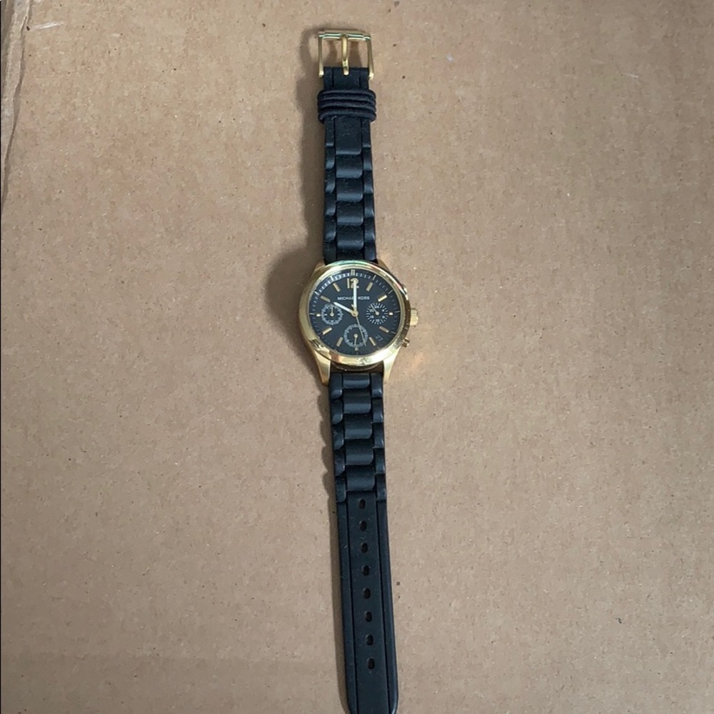 Michael Kors black & gold watch